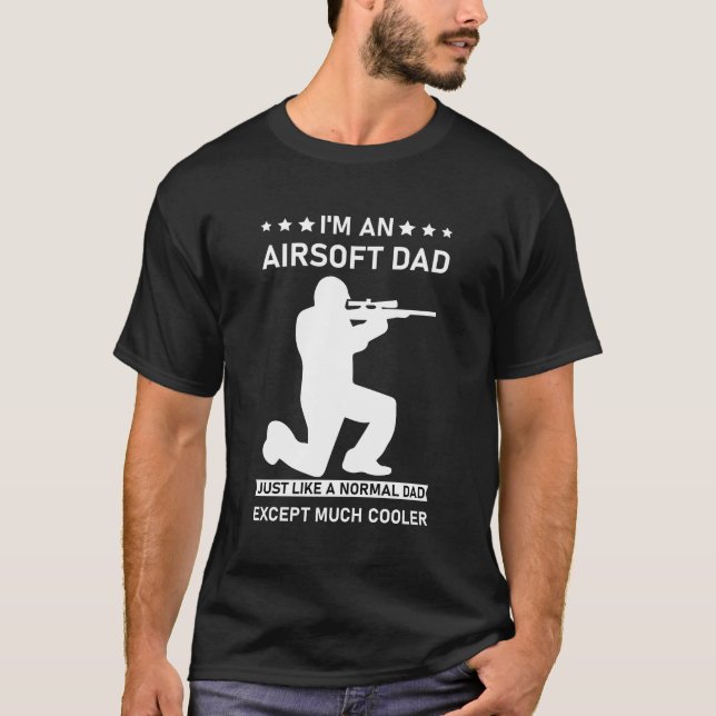 Airsoft Pappa precis som Normal Pappa utom Cooler T Shirt (Framsida)