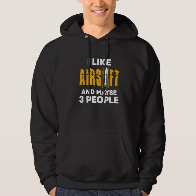 Airsoft Player Team Sport Competition 17 Hoodie (Framsida)