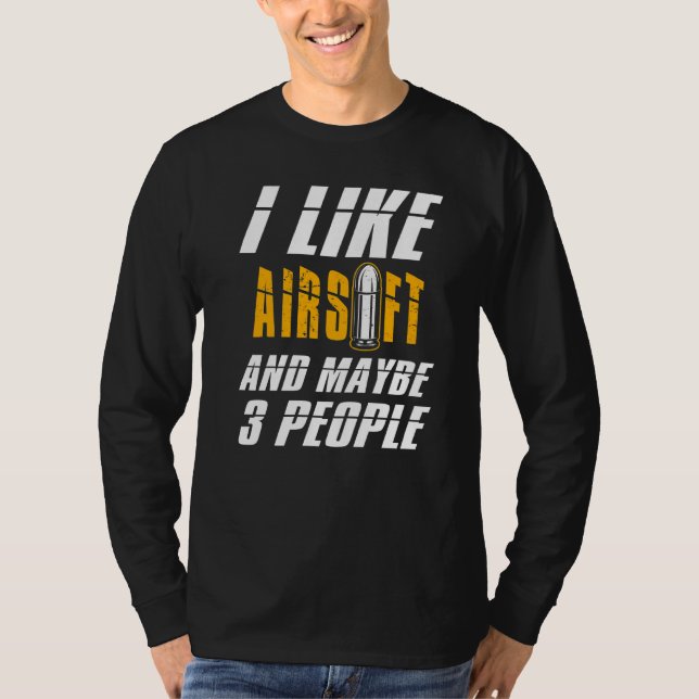 Airsoft Player Team Sport Competition 22 T Shirt (Framsida)