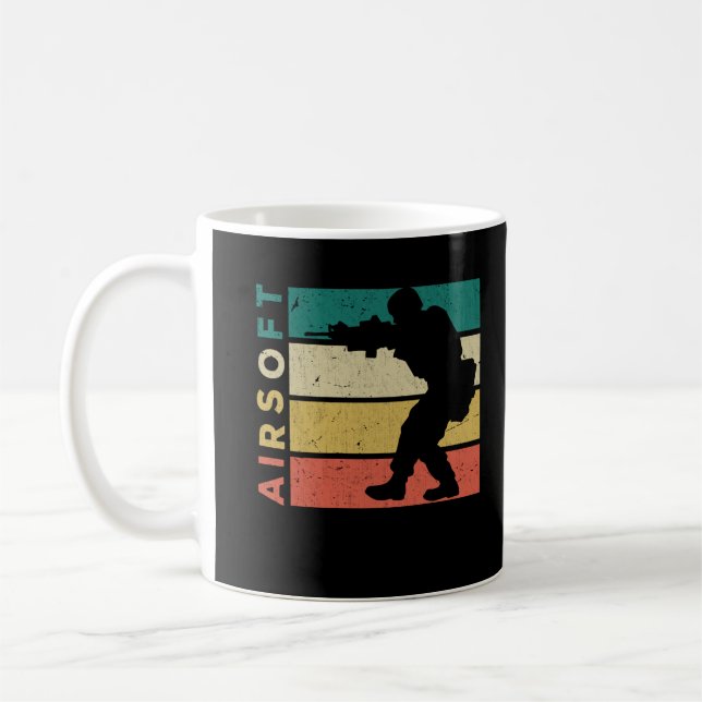 Airsoft Retro Paintball Airsoft Player Kaffemugg (Vänster)