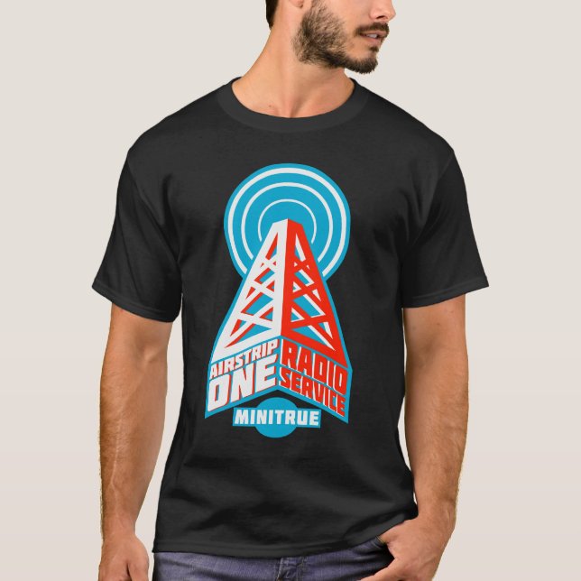 Airstrip en radiosände tjänste- T-tröja Tee Shirt (Framsida)