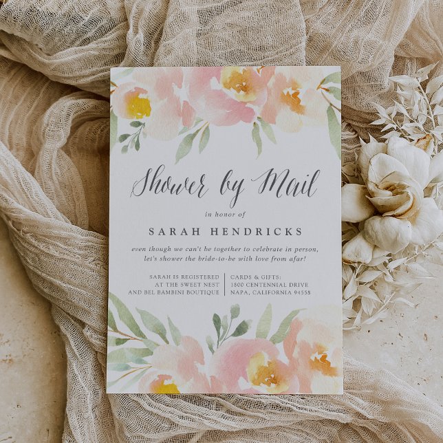 Airy Blommigt Virtuellare Baby eller Möhippa via p Inbjudningar (Skapare uppladdad)