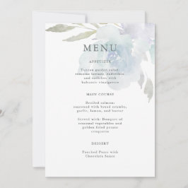 Airy Blue Blommigt Quinceanera Menu