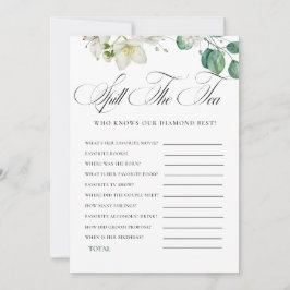 Airy Eucalyptus Greenery Boho Rustic Bridal Shower Inbjudningar