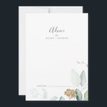 Airy Greenery och Guld Löv Bröllop Rådkort<br><div class="desc">Detta mjölkgrönt och guld löv bröllop-rådgivningskort är perfekt för ett modernt bröllop och kan användas under alla omständigheter. Den botaniska utformningen av eleganten har ljus- och mjölkfärgen eukalyptus accentuerad med vismisk löv i guld glitter. Dessa rådgivningskort kan användas som ett alternativ till en gästbok för bröllopsmottagning, möhippa, babydusch eller studentfest....</div>