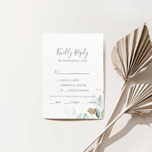 Airy Greenery Printable eller Printing Menu OSA ko Inbjudningar