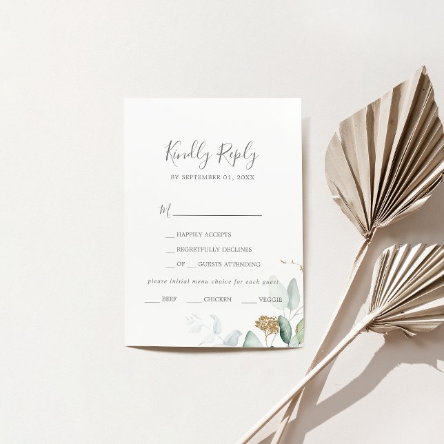 Airy Greenery Printable eller Printing Menu OSA ko Inbjudningar (Skapare uppladdad)