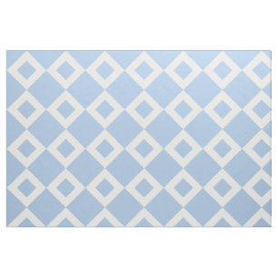 Airy Light Blue och White Diamond Mönster Fabric Tyg