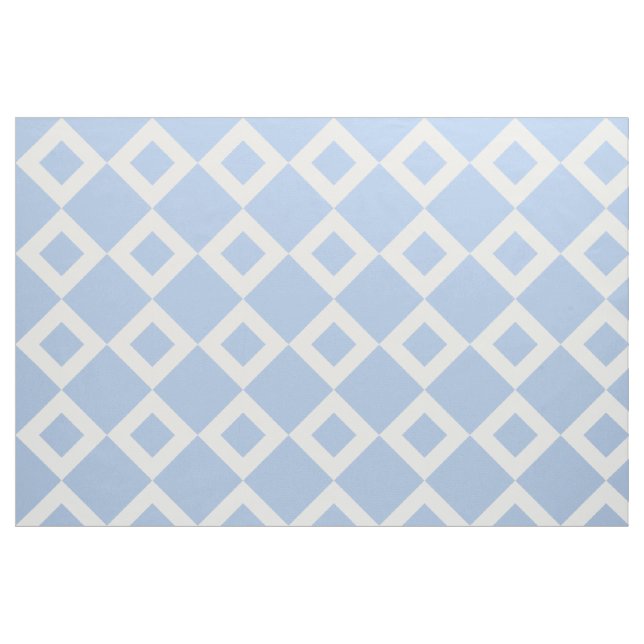 Airy Light Blue och White Diamond Mönster Fabric Tyg (Fat Quarter)