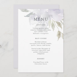 Airy Lila Blommigt Quinceanera Menu