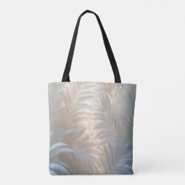 Airy white palm leaves composition in soft hues tygkasse