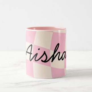 Aisha Name Meaning Custom Mug Cup Girl Gift Custom Två-Tonad Mugg