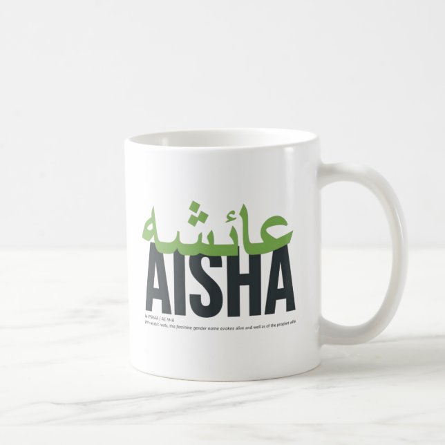 Aisha Namn Pronción and Meaning Kaffemugg (Höger)