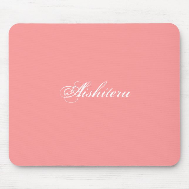 Aishiteru i rosa mousepad musmatta (Framsidan)
