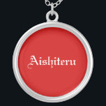 Aishiteru necklace silverpläterat halsband<br><div class="desc">Aishiteru halsband. Ett uttryck för kärlek på japanska. Texten är helt anpassad för dina behov. .</div>