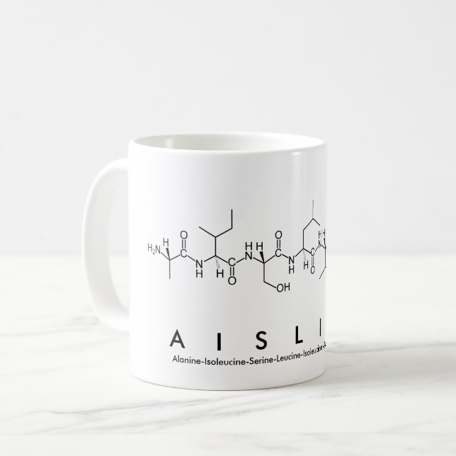 Aislinpeptid namn mugg (Framsida vänster)