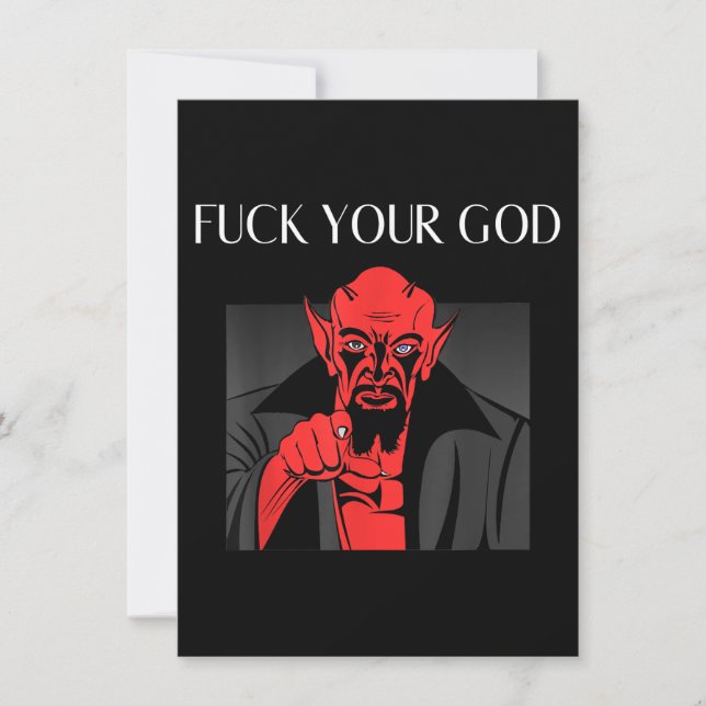 Aist Get Satan Baphomet Gåva Inbjudningar (Framsida)