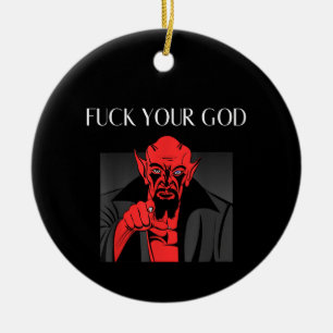 Aist Goat Satan Baphomet GIft Julgransprydnad Keramik