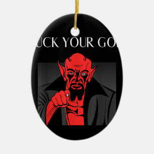 Aist Goat Satan Baphomet GIft Julgransprydnad Keramik