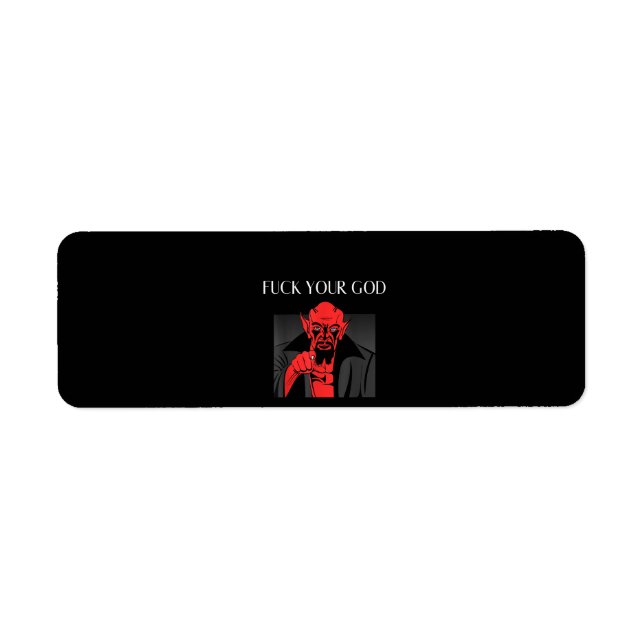 Aist Goat Satan Baphomet GIft Returadress Etikett (Framsidan)