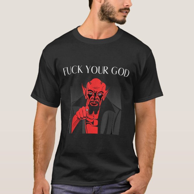 Aist Goat Satan Baphomet GIft T Shirt (Framsida)