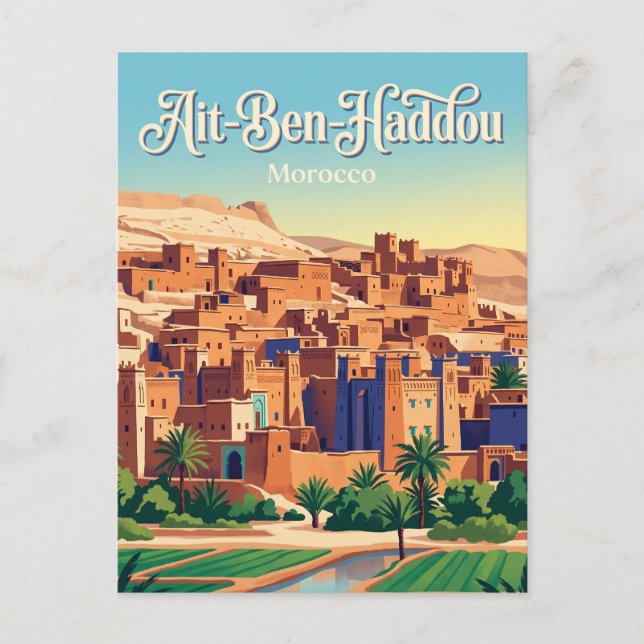 Ait-Ben-Haddou Marocko Vykort (Framsida)