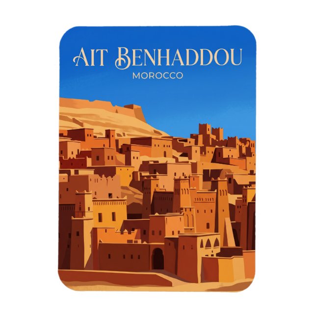 Aït Benhaddou Marocko Magnet (Vertikal)