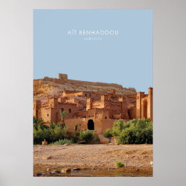 Ait Benhaddou, Marocko Travel Artwork Poster