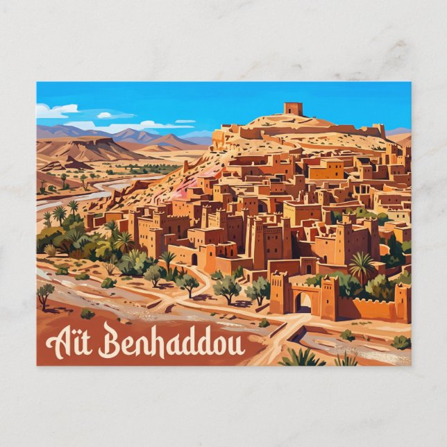 Aït Benhaddou Marocko Vykort (Framsida)