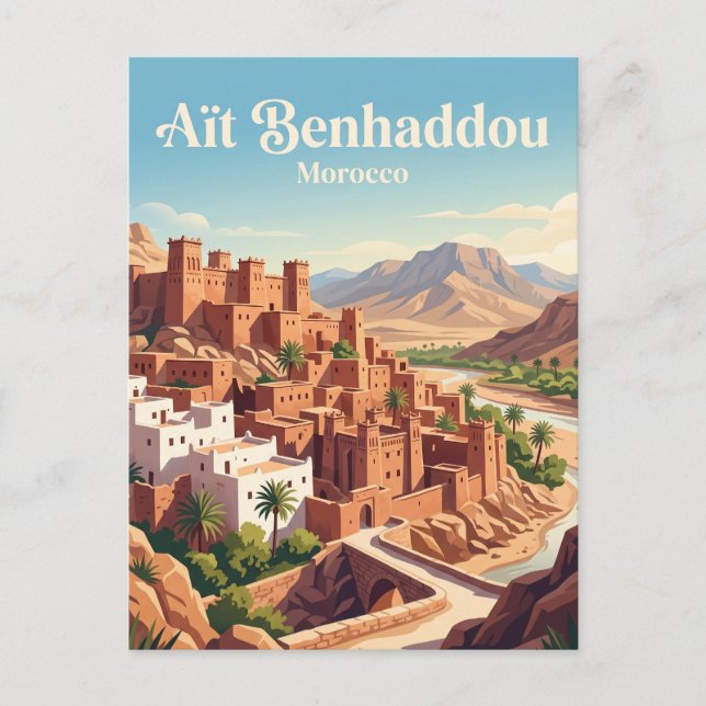 Aït Benhaddou Marocko Vykort (Framsida)