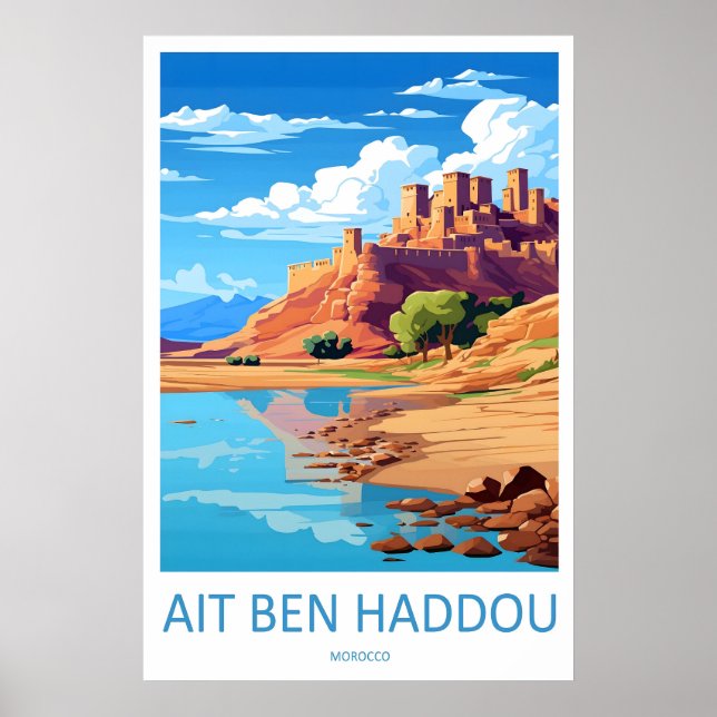 Aït Benhaddou Resa Print Väggkonst Aït Benhaddou (Framsidan)