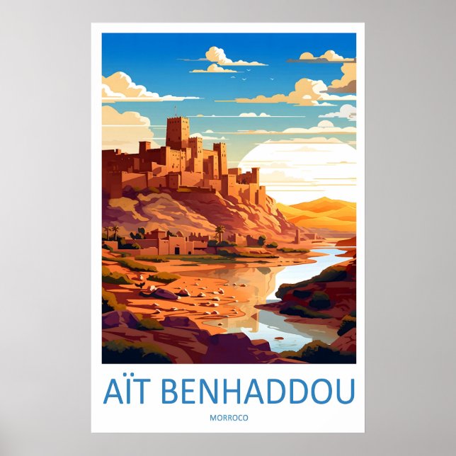 Aït Benhaddou Resa Print Väggkonst Aït Benhaddou (Framsidan)