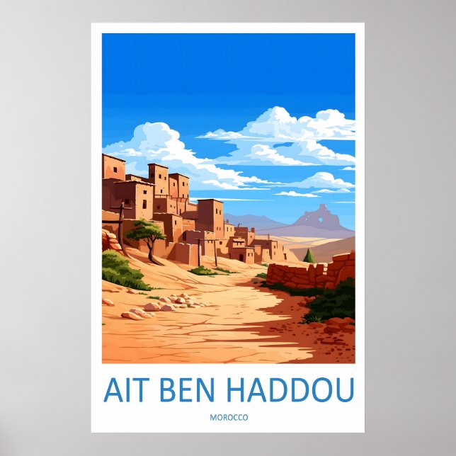 Aït Benhaddou Resa Print Väggkonst Aït Benhaddou (Framsidan)