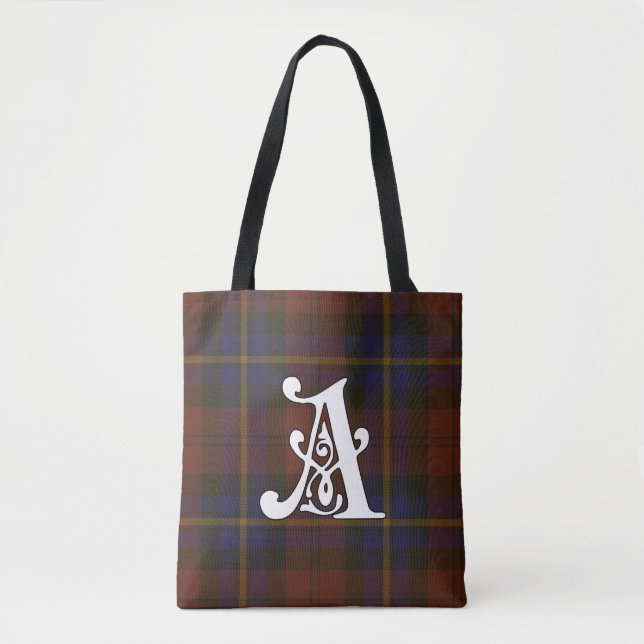 Aitken Klan Tartan Monogram Tygkasse (Framsida)