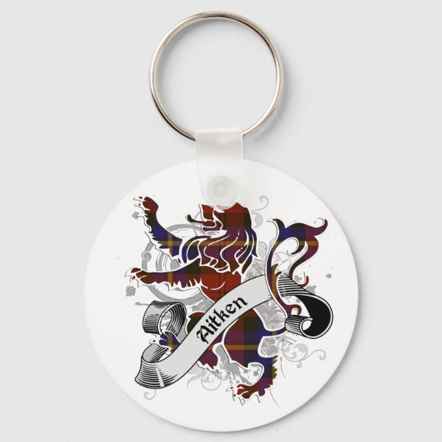 Aitken Tartan Lejon Nyckelring (Framsida)