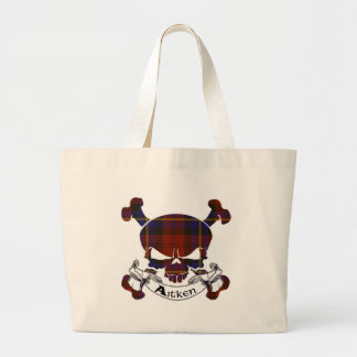 Aitken Tartan Skull Tote Bag Jumbo Tygkasse