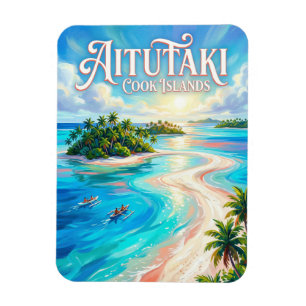 Aitutaki lagunen Cooköarna Magnet