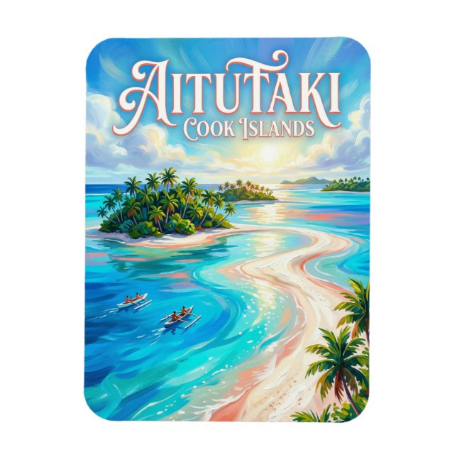 Aitutaki lagunen Cooköarna Magnet (Vertikal)