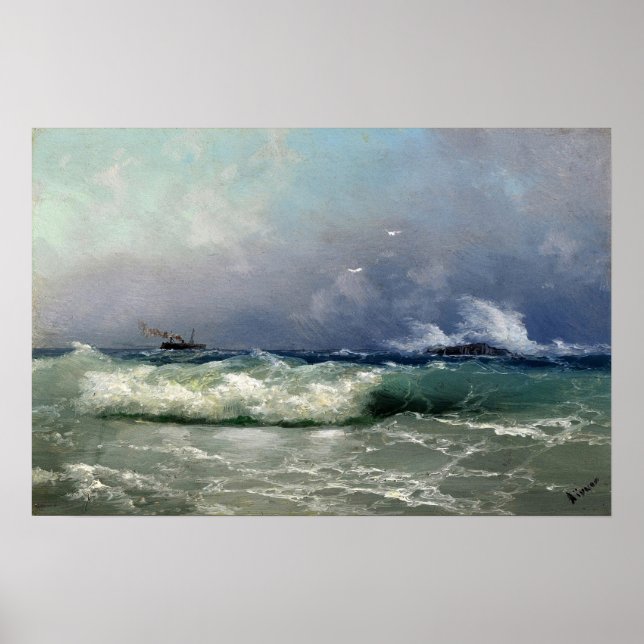Aivazovsky - Biarritz 1889 Poster (Framsidan)