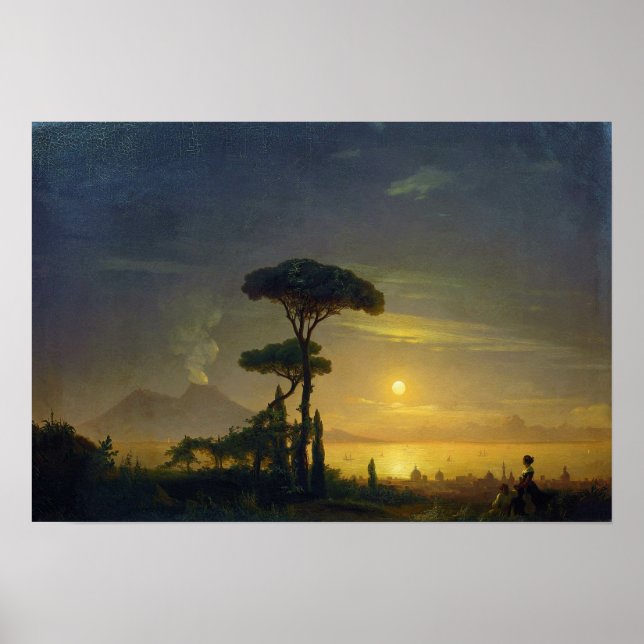 Aivazovsky - Bukt i Neapel Poster (Framsidan)