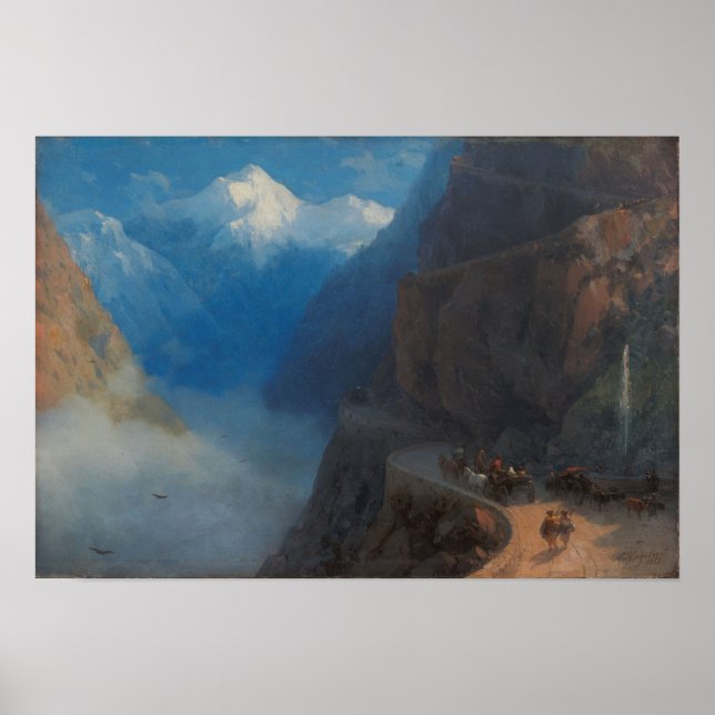 Aivazovsky - från Milli till Gudauri 1868 Poster (Framsidan)
