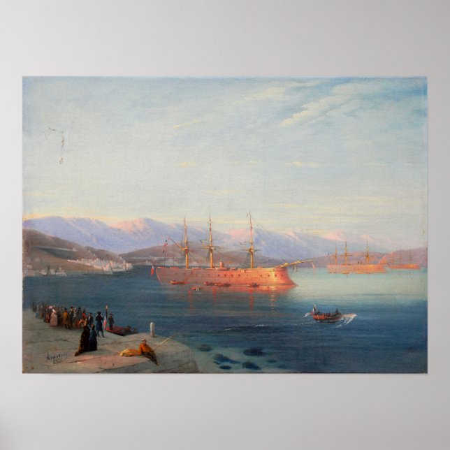 Aivazovsky - Fransk Fraktaser som avskiljer Svarta Poster (Framsidan)