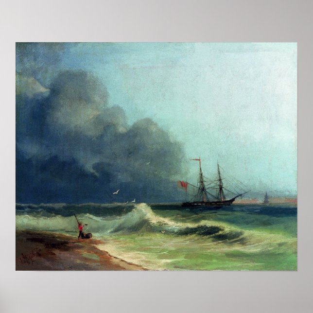 Aivazovsky - havet före stormen poster (Framsidan)