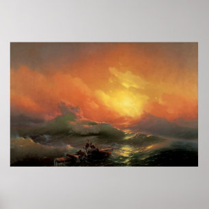 Aivazovsky, Ivan - nionde vågen Poster