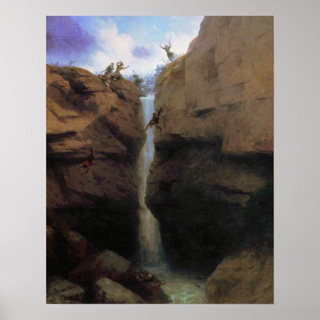 Aivazovsky - lösningsmedel med moln på gunib poster (Framsidan)