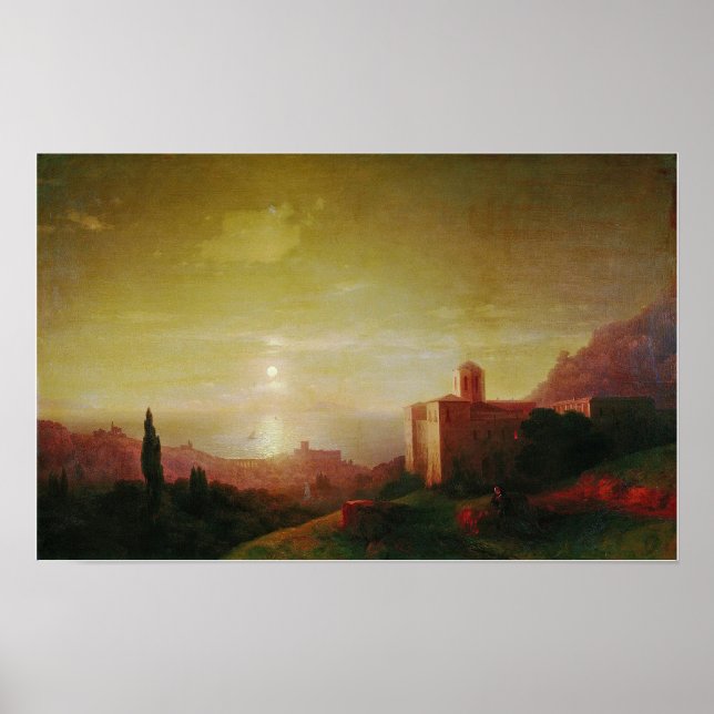 Aivazovsky - Månljus natt vid havet i Cri… Poster (Framsidan)