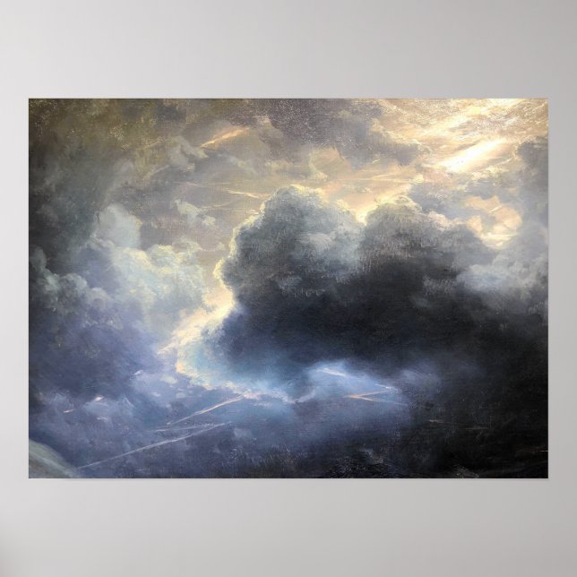Aivazovsky - Molnfragment och Blixt Poster (Framsidan)