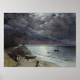 Aivazovsky - natt i Gurzuf Poster