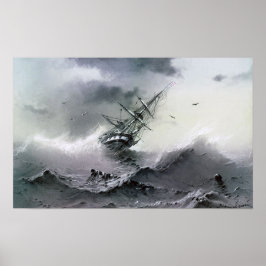 Aivazovsky - sjunkande Frakt Poster
