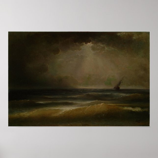 Aivazovsky - Storm 1880 Poster (Framsidan)